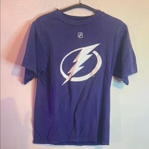 Reebok Purple Tee with White Lightning Logo